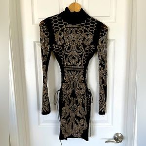 Fashion Nova sequined lace-up mini dress ✨